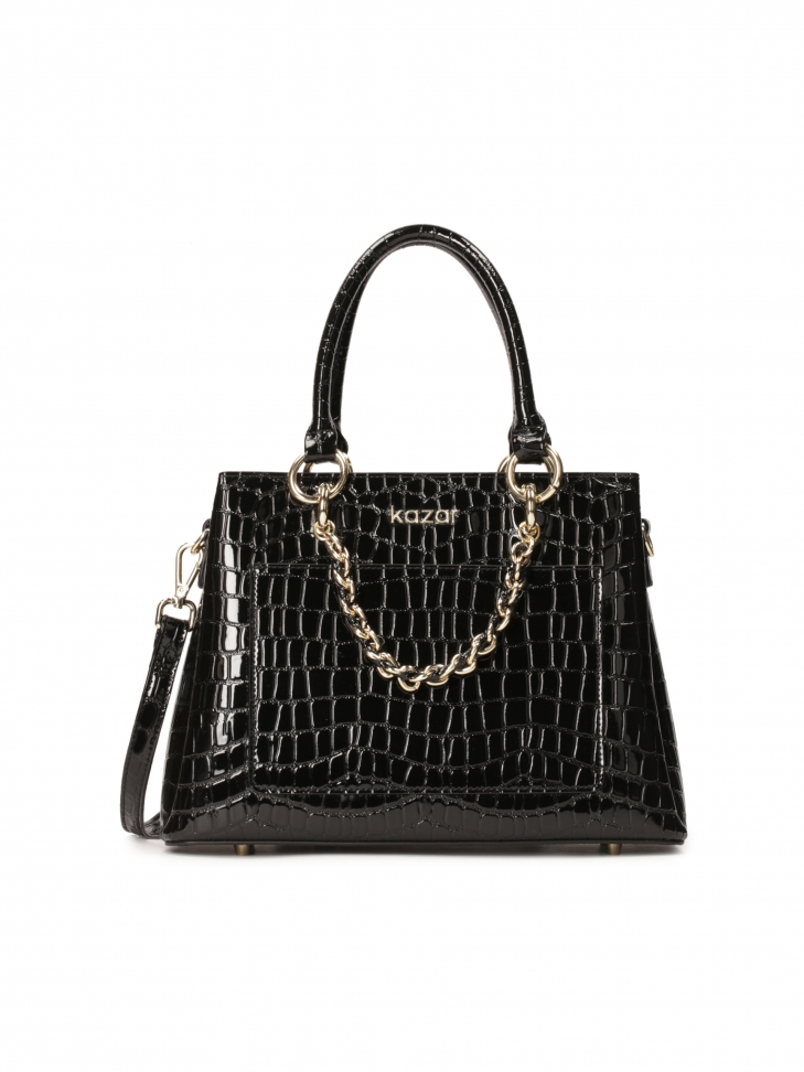 Elegancka torebka kuferek z rączkami