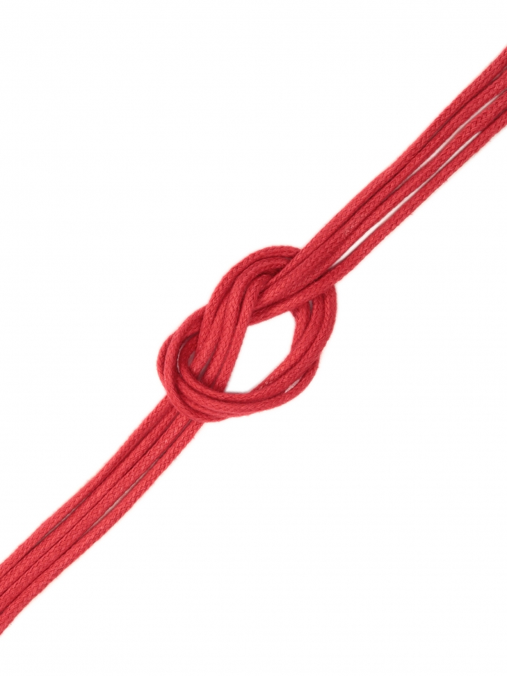 Czerwone sznurowadła oągłe woskowane