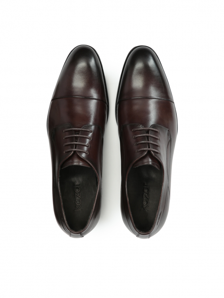 Męskie półbuty garniturowe w brązowym kolorze