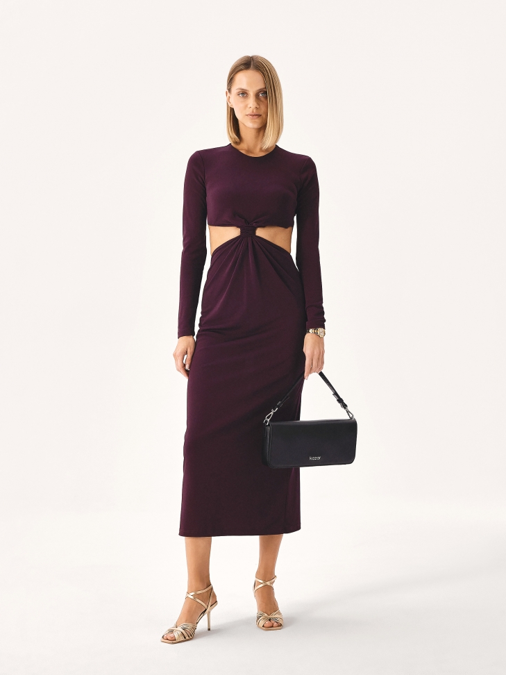 Podłużna sztywna torebka z dwoma paskami