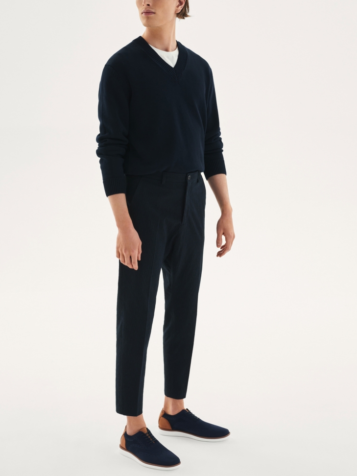 Granatowe półbuty męskie