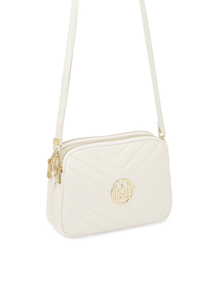 Mała biała torebka na pasku