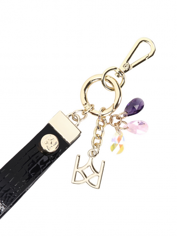 Złoto-czarny brelok damski