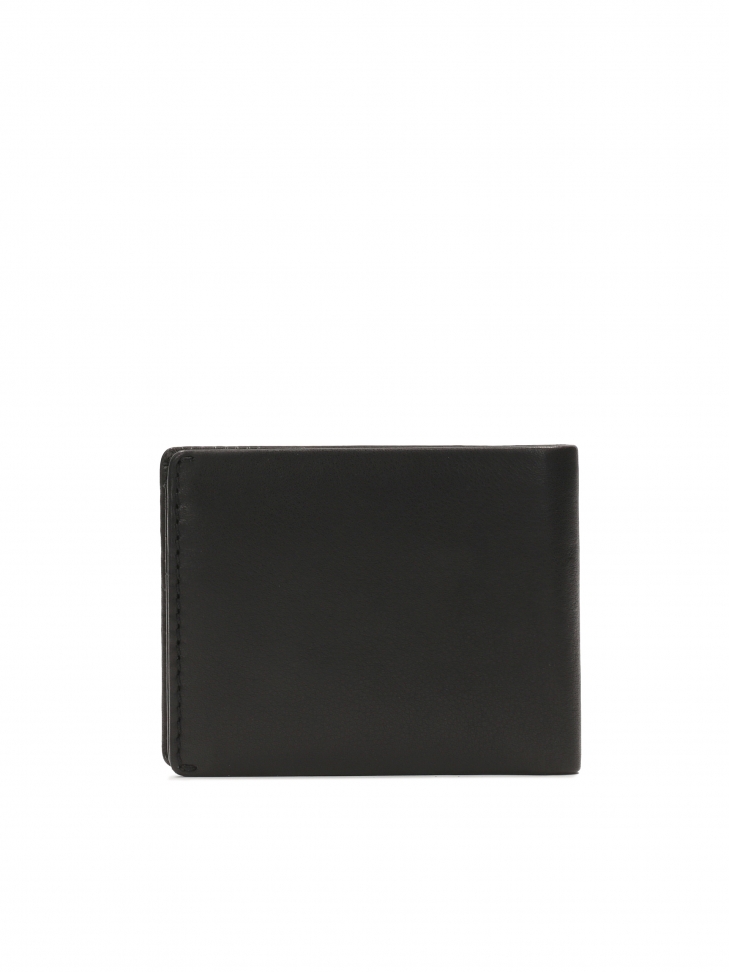 Klasyczny czarny portfel męski ze skóry
