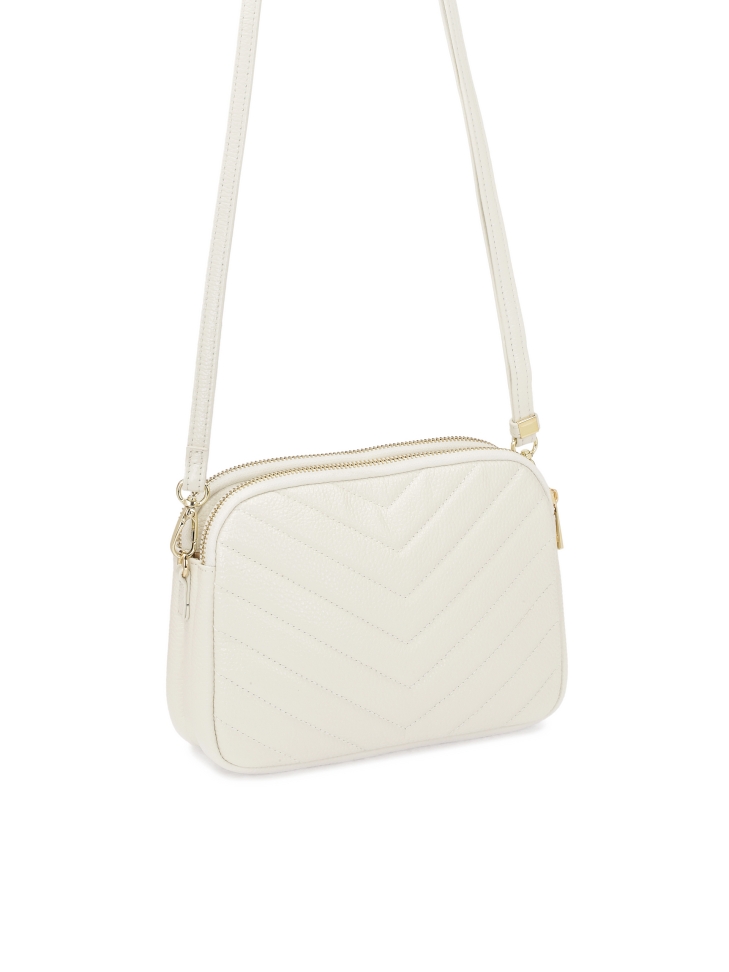 Mała biała torebka na pasku