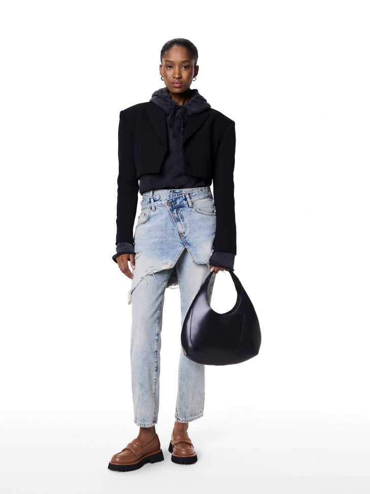 Skórzane półbuty na grubej podeszwie