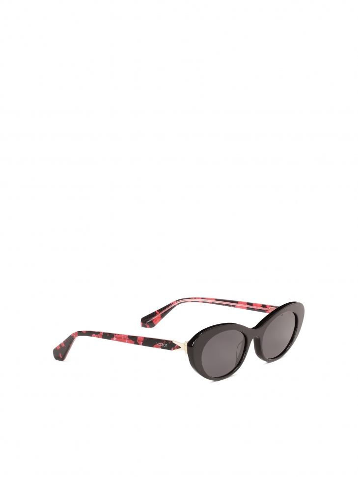 Przeciwsłoneczne okulary damskie z kolorowymi zausznikami