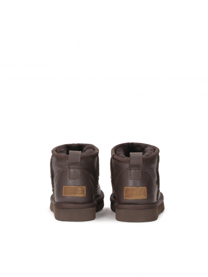 Ocieplane wełną śniegowce ze skóry