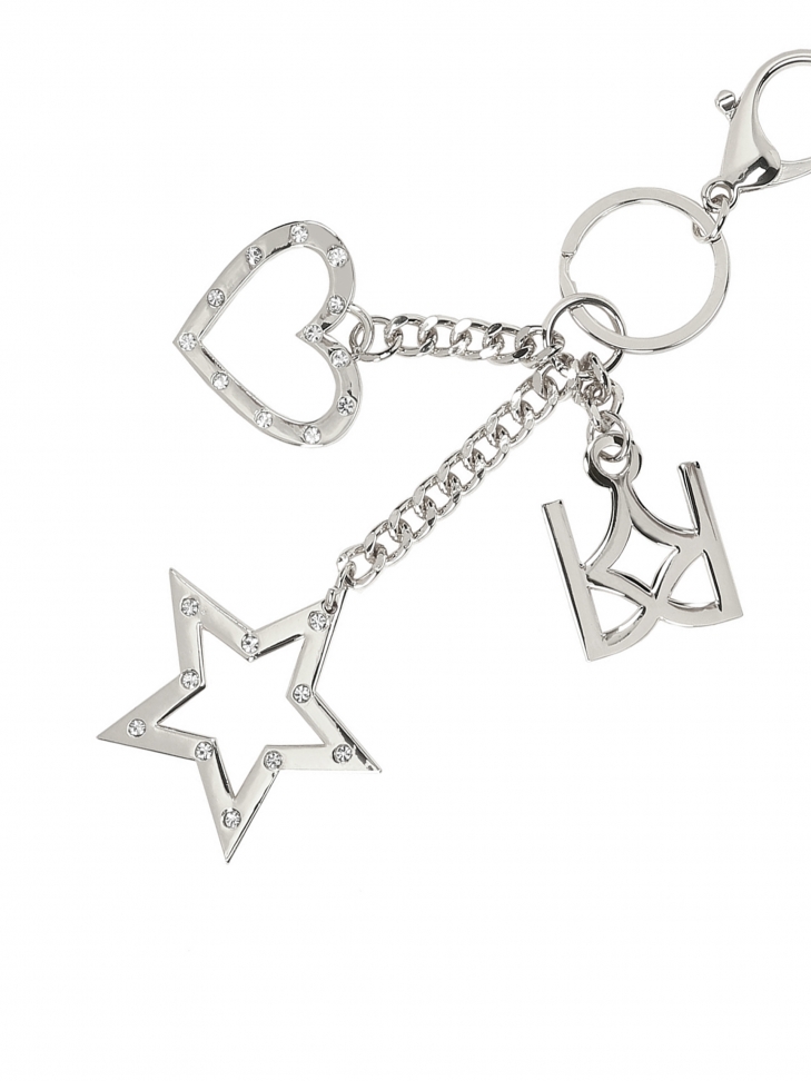 Srebrny brelok z serduszkiem i gwiazdką