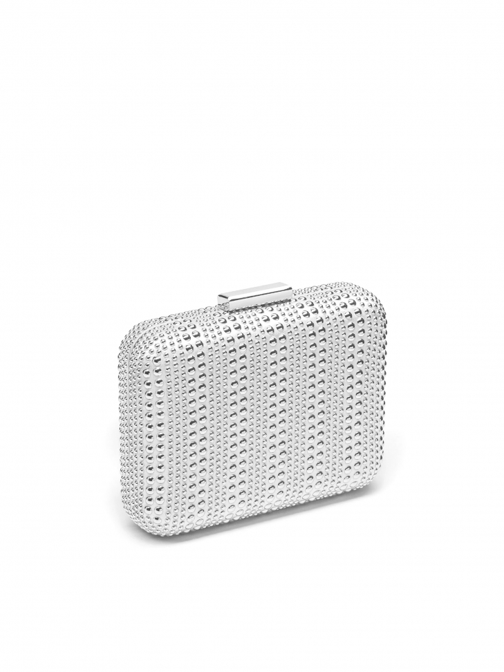 Elegancka srebrna kopertówka na łańcuszku