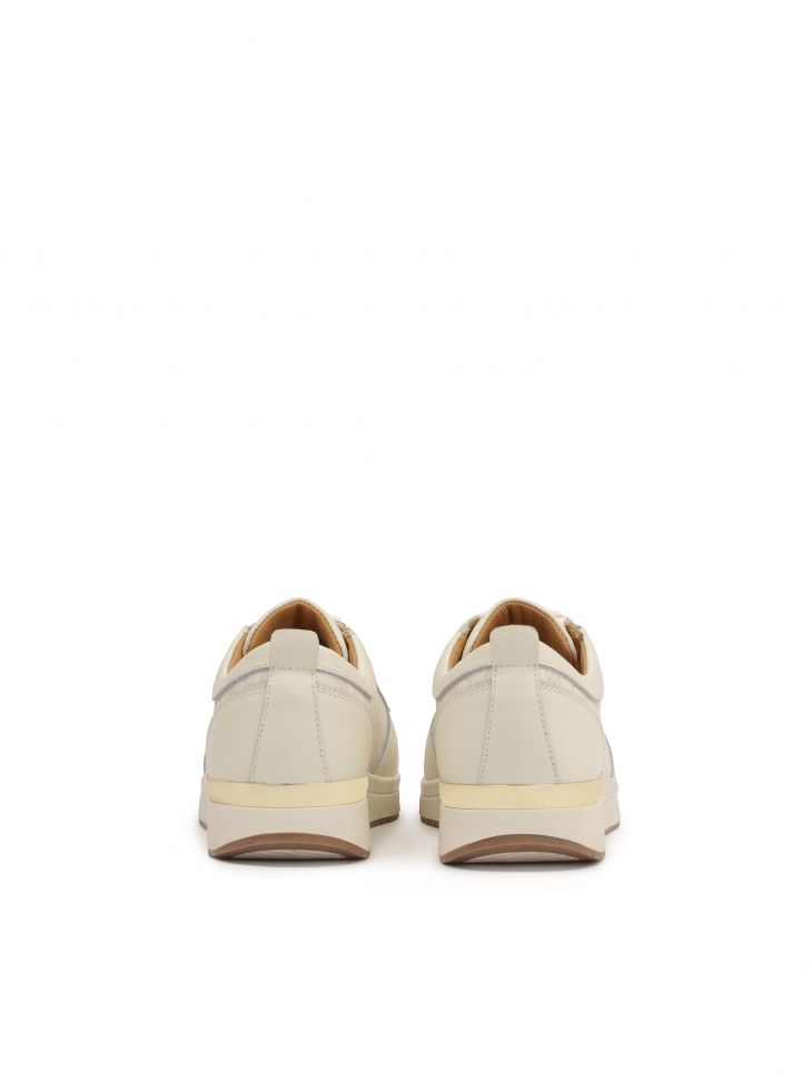 Biało-beżowe sneakersy damskie