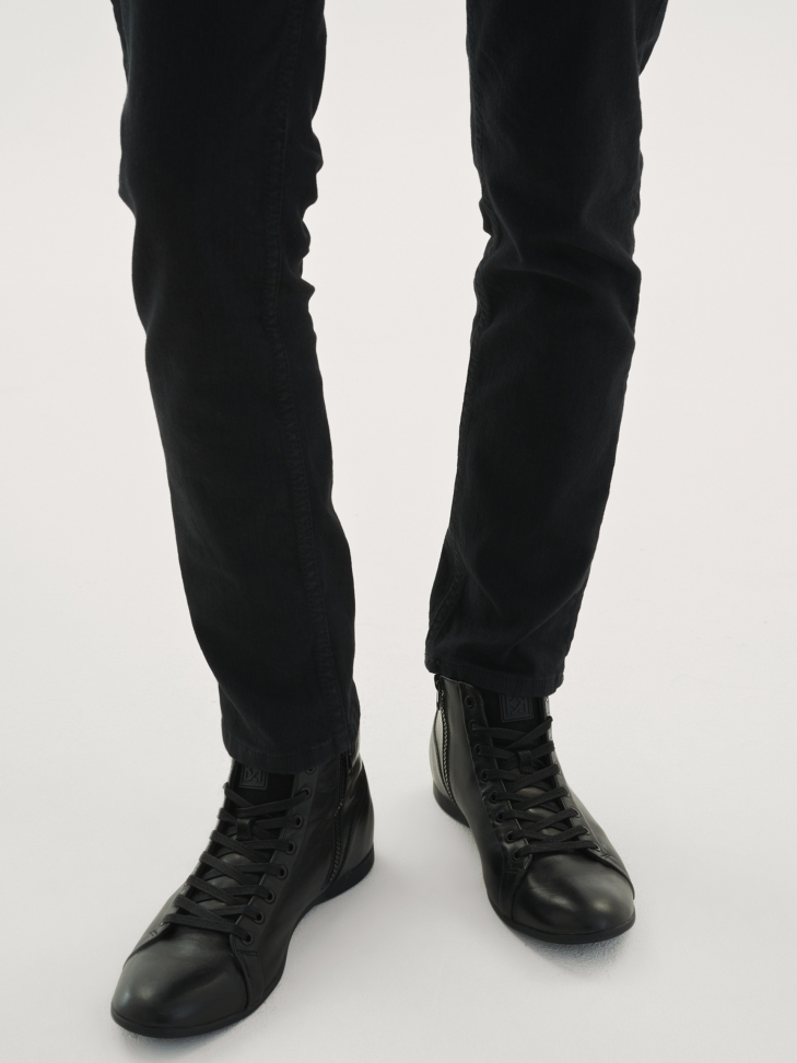 Czarne trzewiki męskie