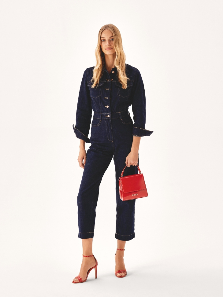 Lakierowane czerwone sandały z paseczkami