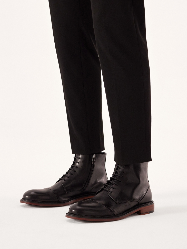 Eleganckie męskie trzewiki ze skóry