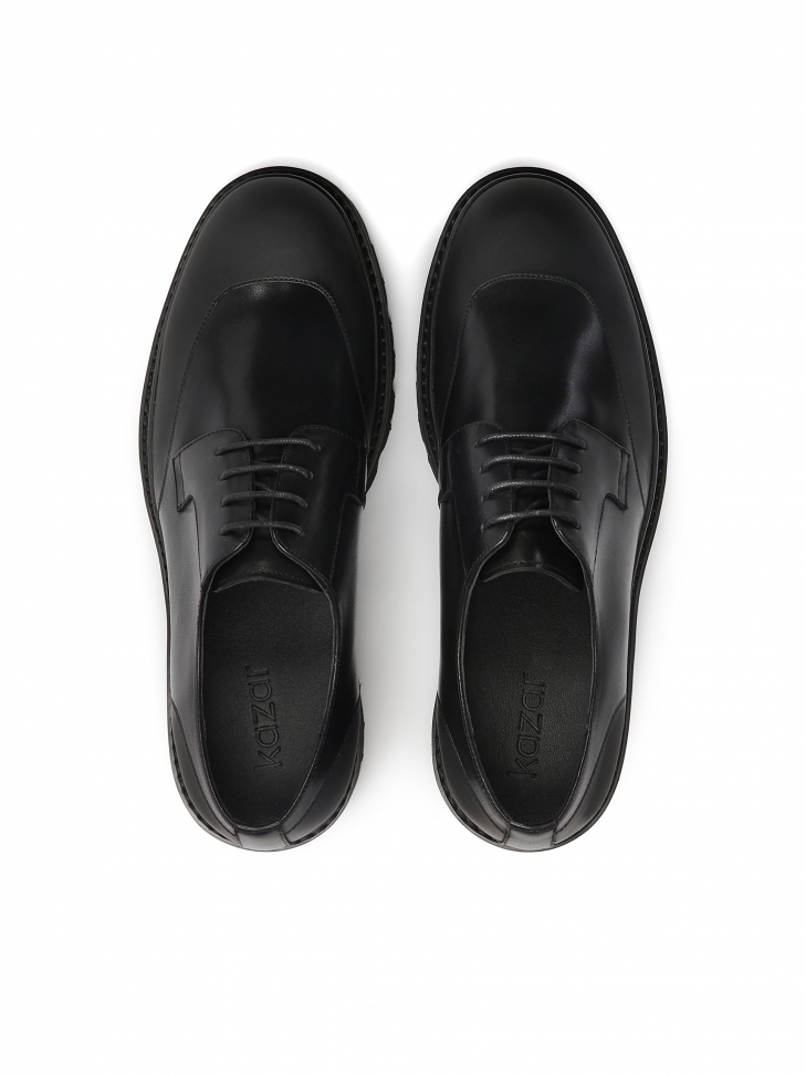 Nowoczesne czarne półbuty męskie