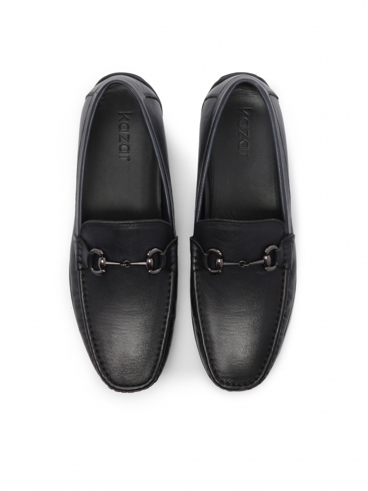 Granatowe mokasyny męskie