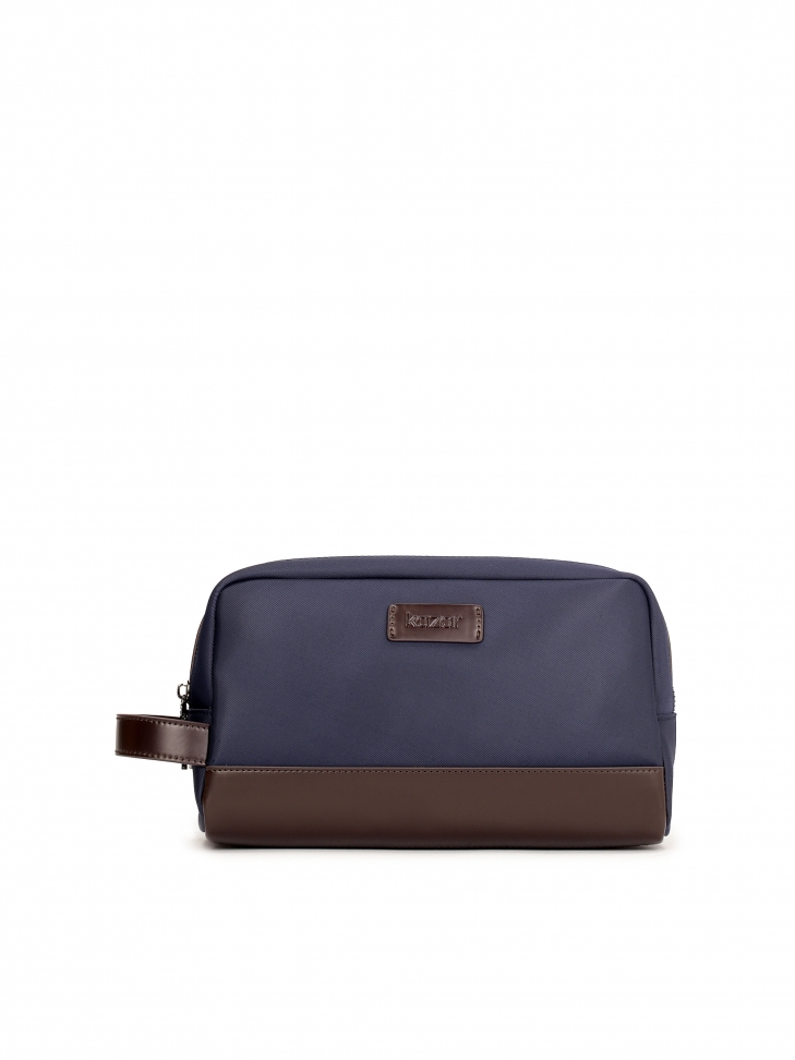 Kosmetyczka męska z łączonych materiałów