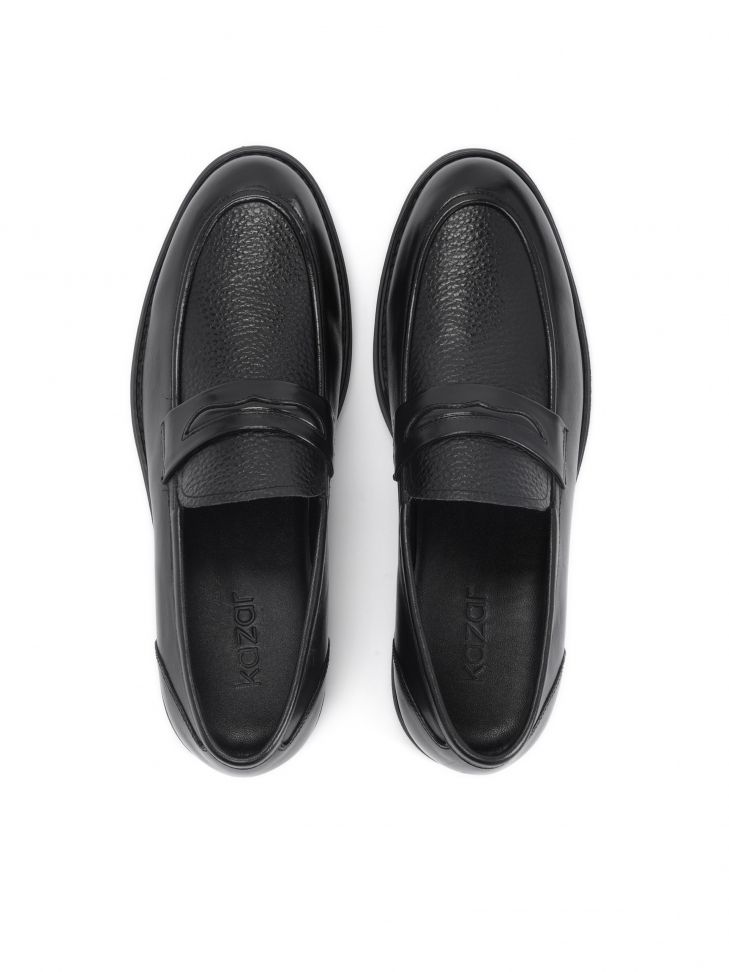 Komfortowe skórzane loafersy męskie