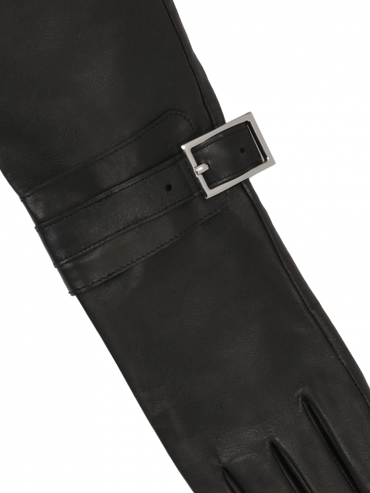 Eleganckie długie rękawiczki z ozdobą