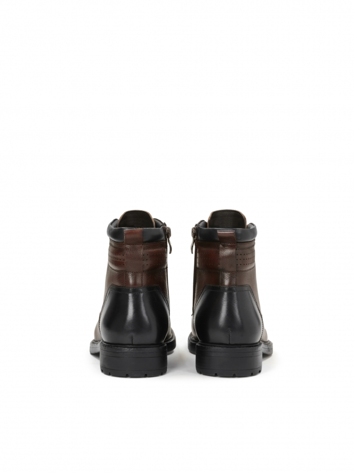 Brązowo-czarne trzewiki męskie