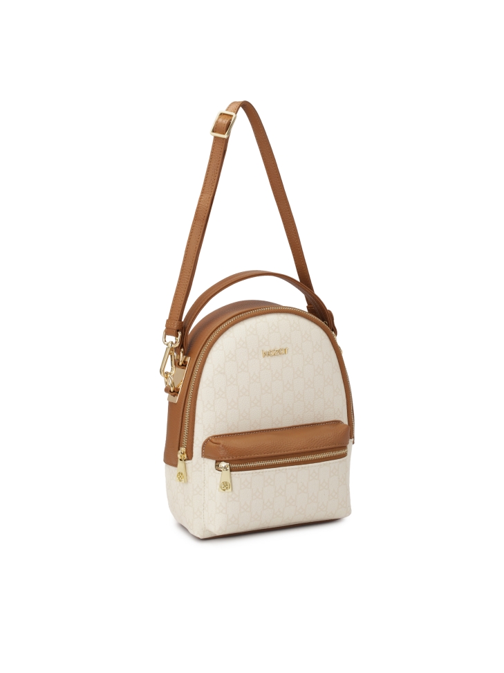 Dwukolorowy plecak 2w1 ze skóry