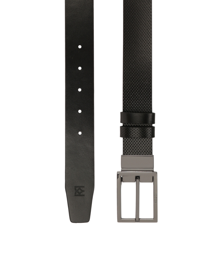 Dwustronny skórzany pasek z perforacją