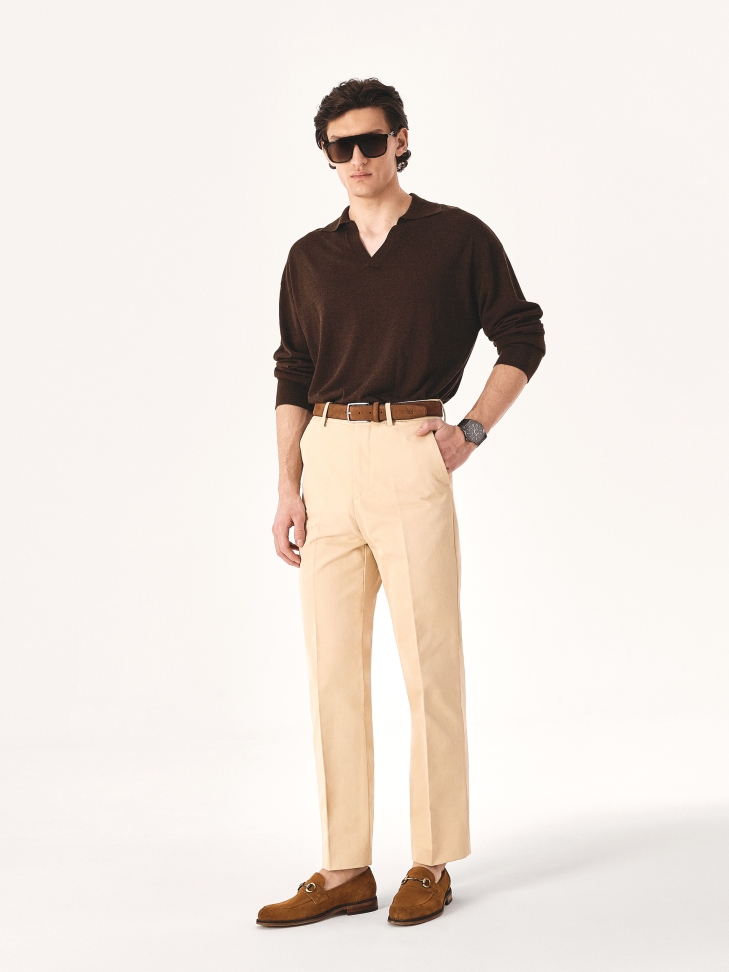 Brązowe zamszowe loafersy