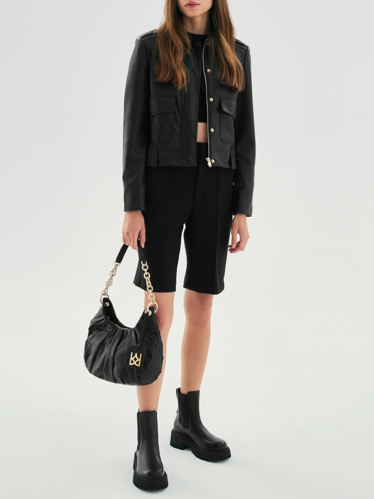 Czarne trzewiki damskie