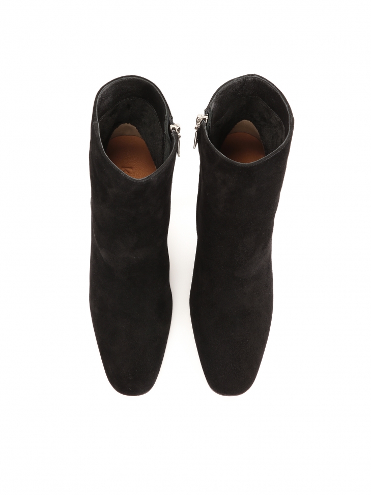 Czarne botki z zamszu