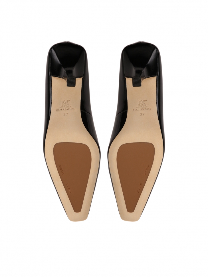 Czarne czółenka na smukłej szpilce