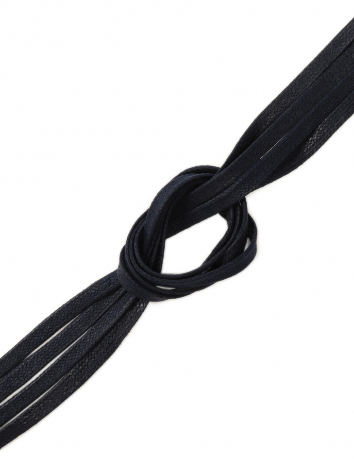 Woskowane granatowe sznurówki