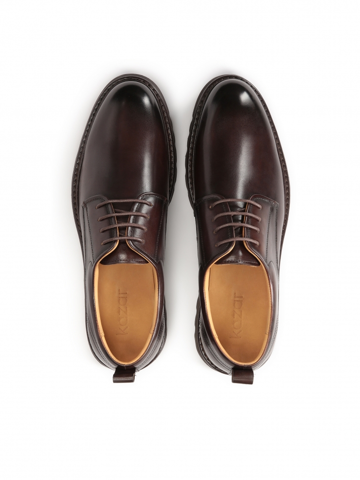 Casualowe półbuty męskie z licowej skóry