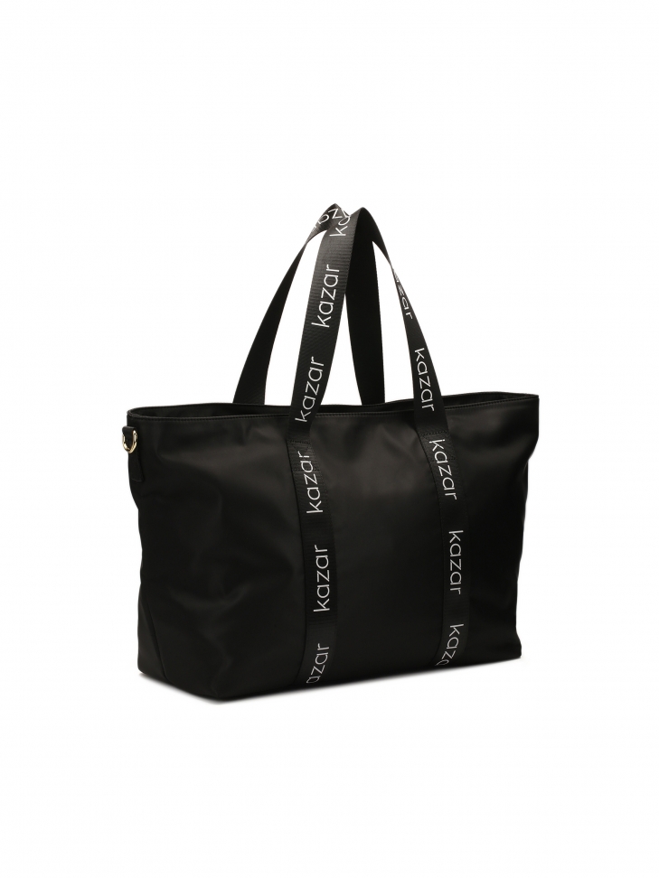 Tekstylna tote bag z recyklingu z logowaną taśmą