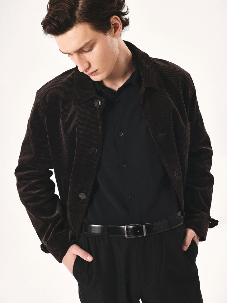 Brązowo-czarny pasek dwustronny