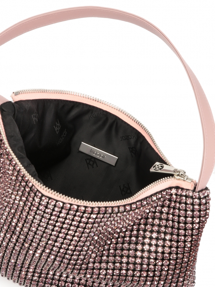 Zdobiona błyszczącymi cyrkoniami torebka