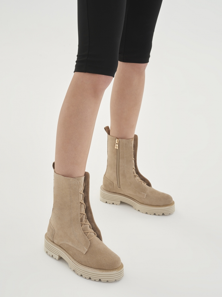 Beżowe trzewiki damskie