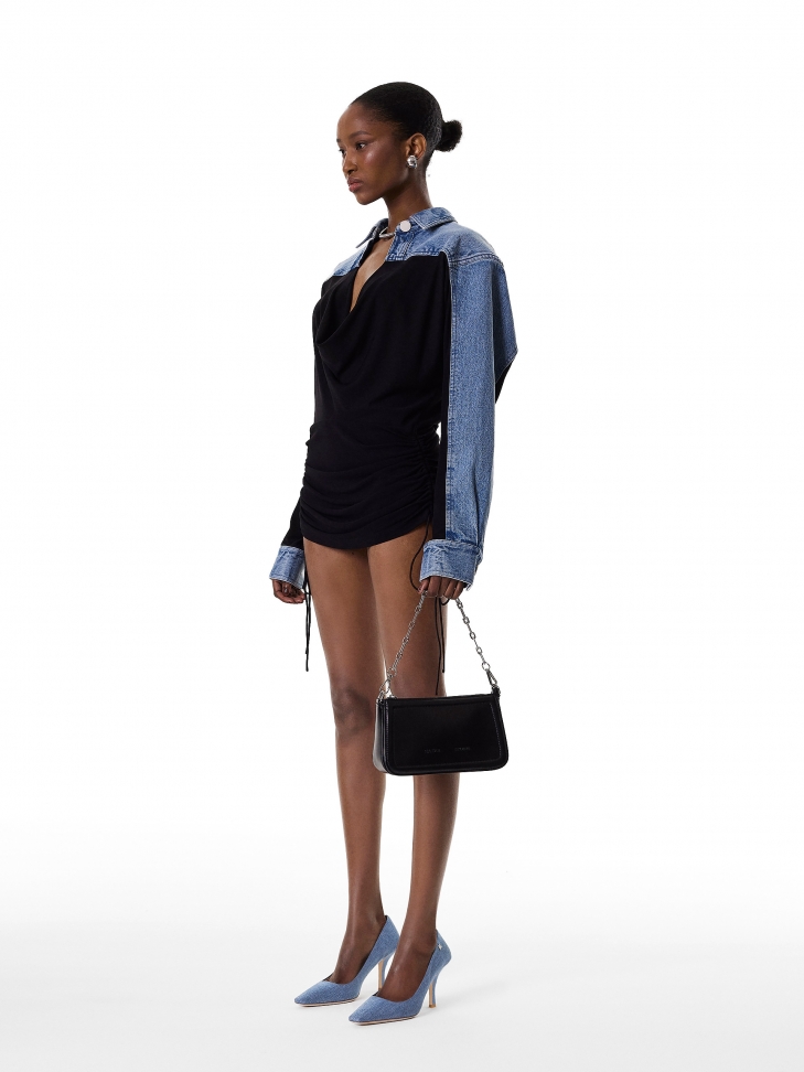 Jeansowe szpilki na komfortowym obcasie