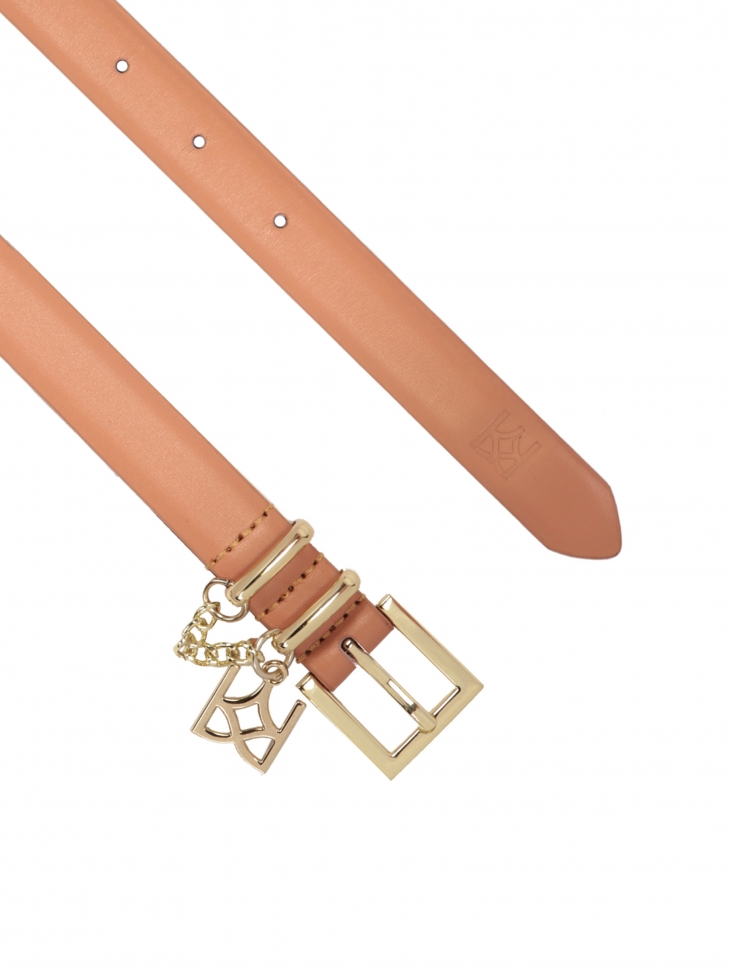 Wąski pasek do sukienki ze otą zawieszką