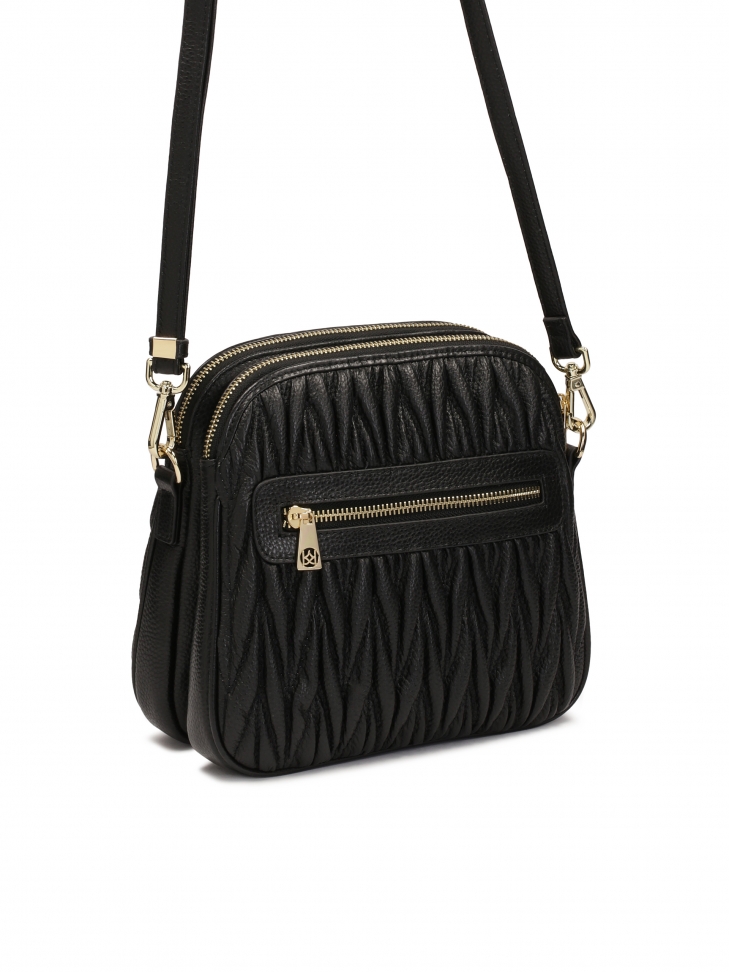 Skórzana klasyczna listonoszka na pasku