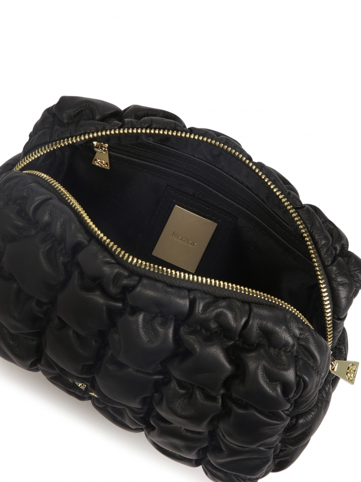 Luksusowa skórzana kosmetyczka w pikowany wzór