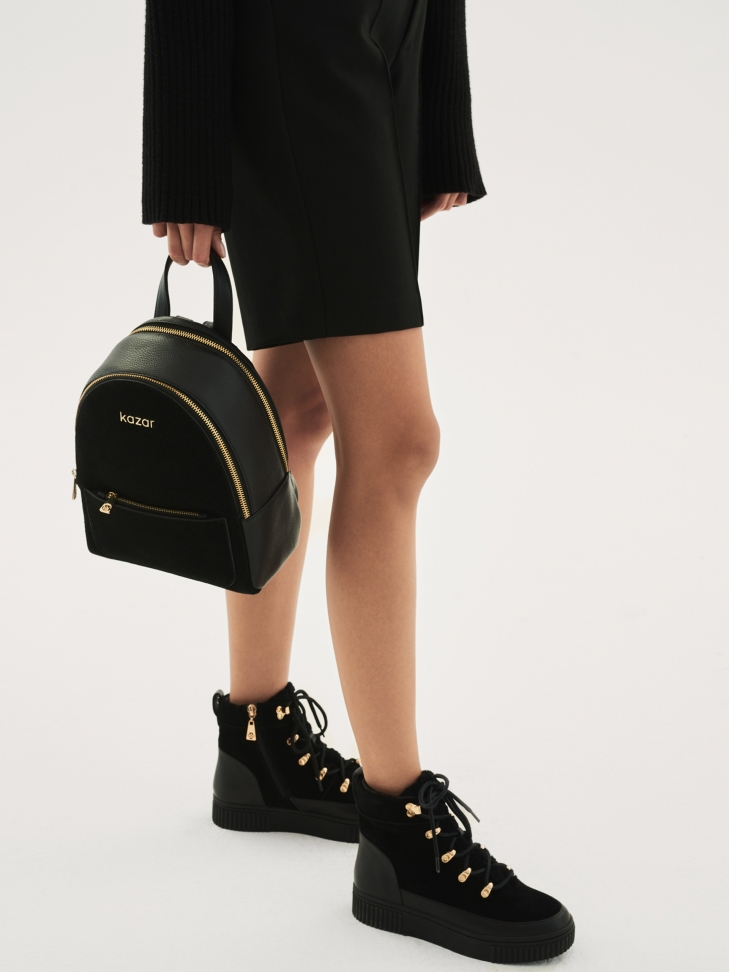 Czarne trzewiki damskie