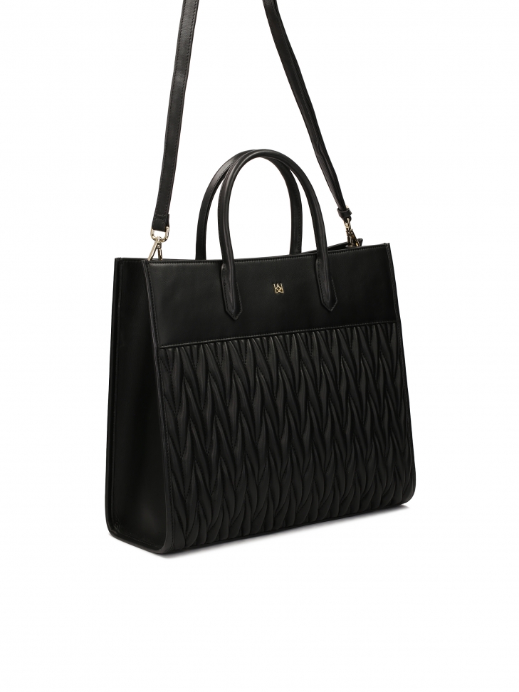 Elegancka biznesowa torebka z efektownym pikowaniem