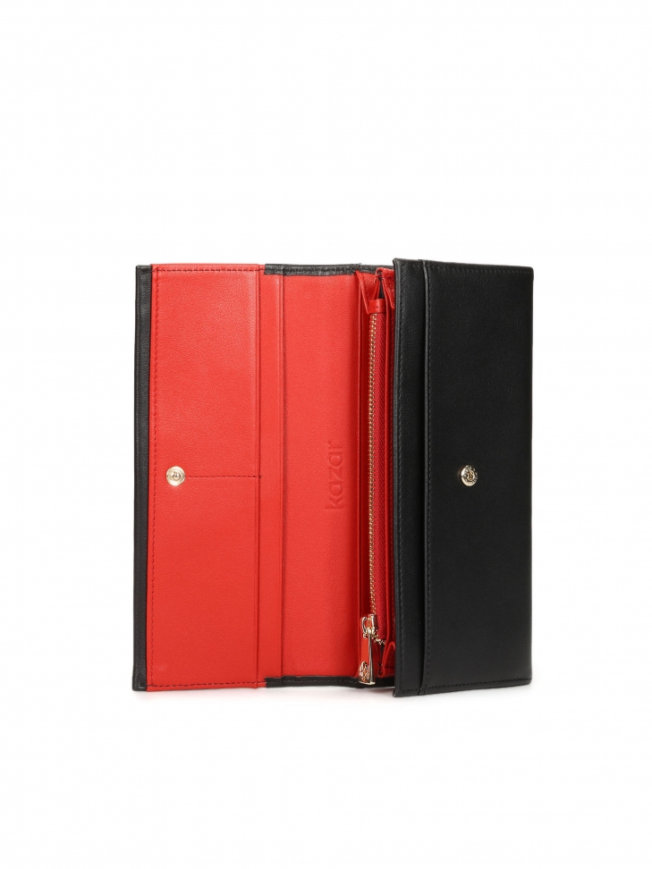 Czarny portfel damski