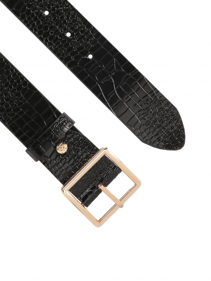 Szeroki skórzany pasek damski