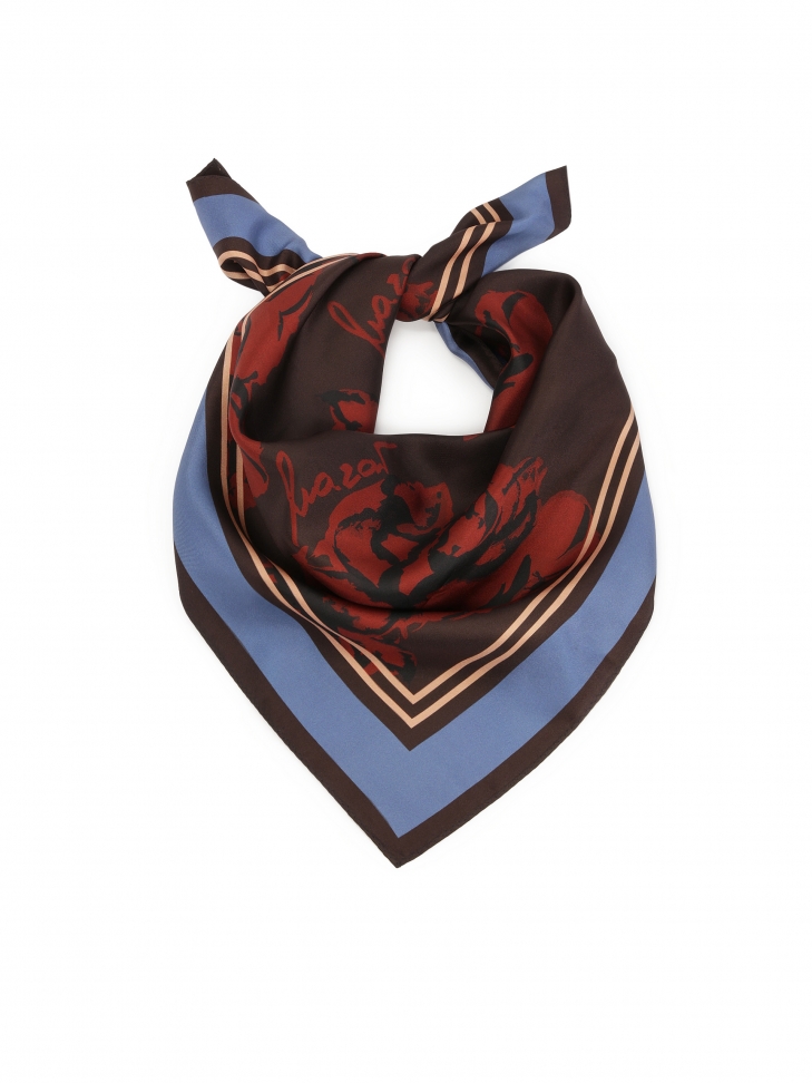 Kwiecista apaszka z jedwabiu