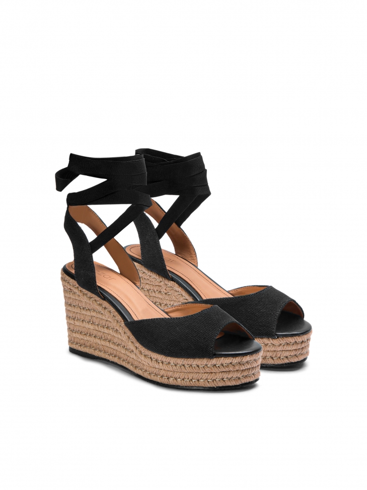 Czarne sandały damskie