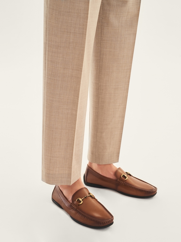 Brązowe mokasyny męskie