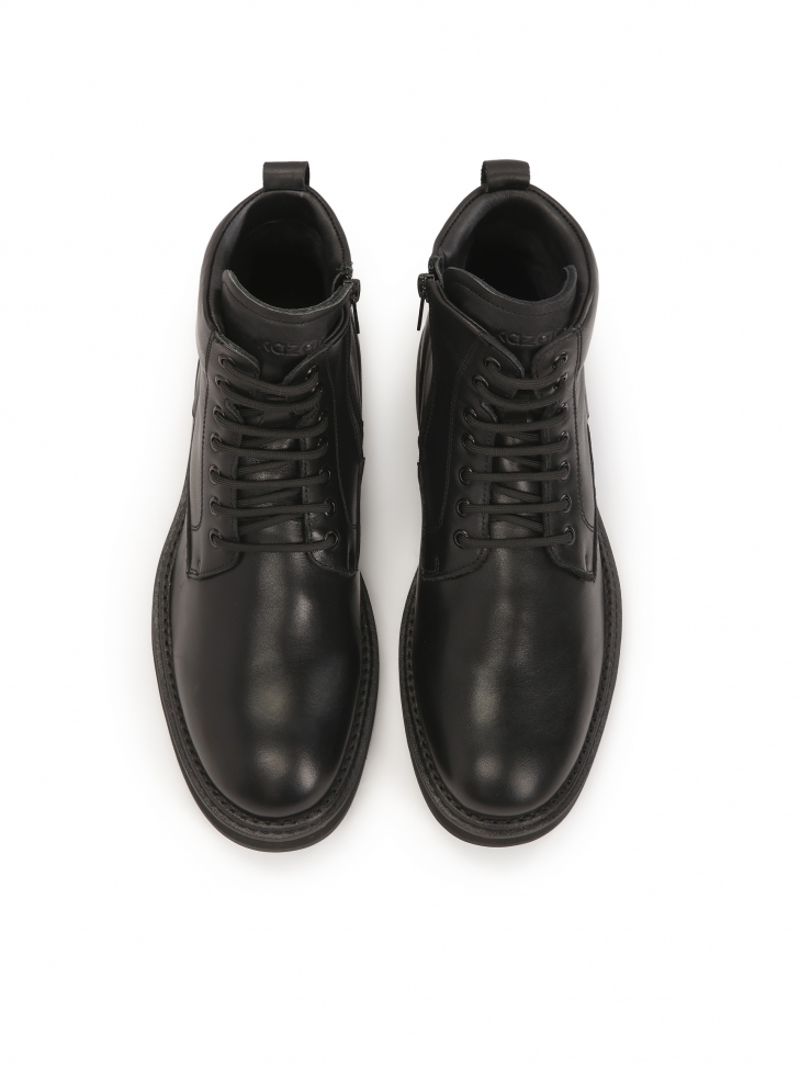 Czarne uniwersalne trzewiki ze skóry