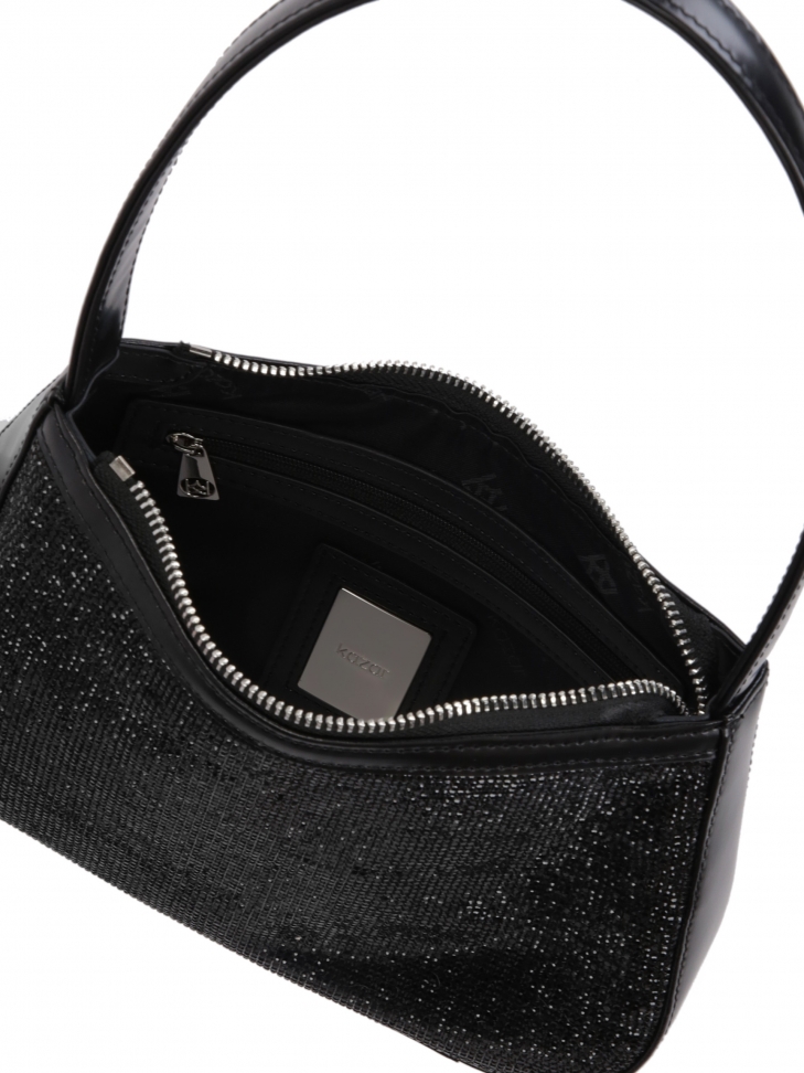 Wieczorowa skórzana torebka z yształkami