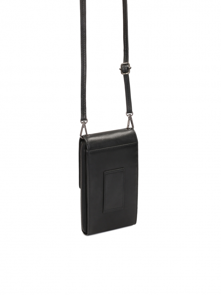 Praktyczna mała torebka męska z licowej skóry